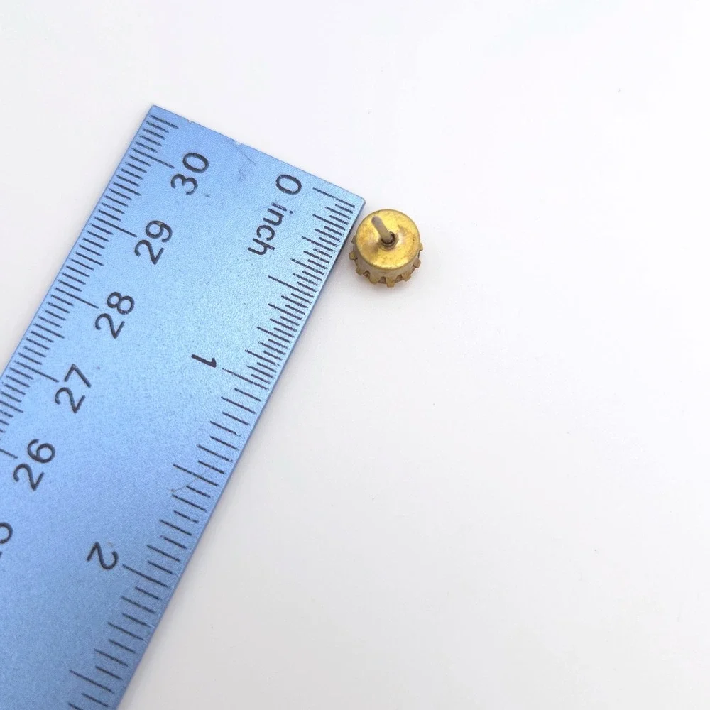 Vintage Gold Tone Amber Rhinestone Tie Tack‎ with Security Chain and T-Bar Pin